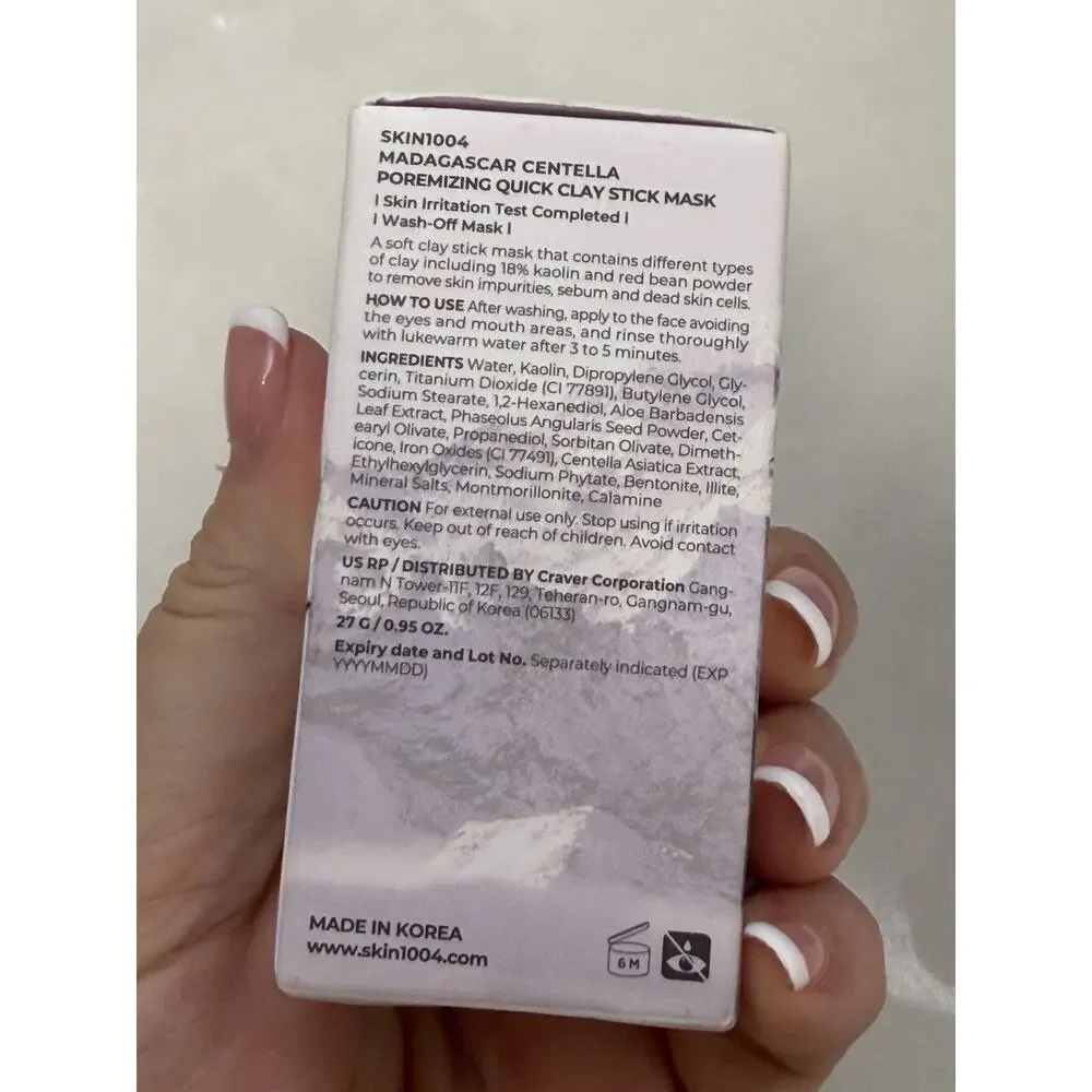 SKIN1004 Madagascar Centella Poremizing Quick Clay Stick Mask 27g NEW SEALED